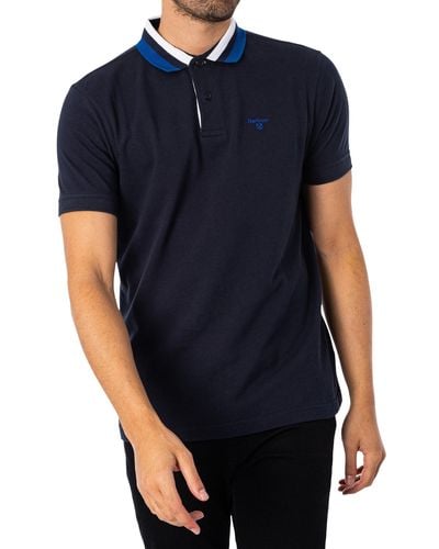 Barbour Hawkeswater Tipped Polo Shirt - Blue