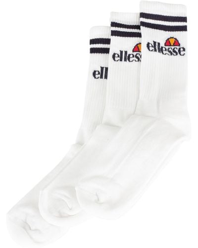 Ellesse 3 Pack Mens Sport Socks - White