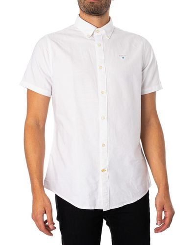 Barbour Oxtown Tailored Short Sleeved Shirt - White