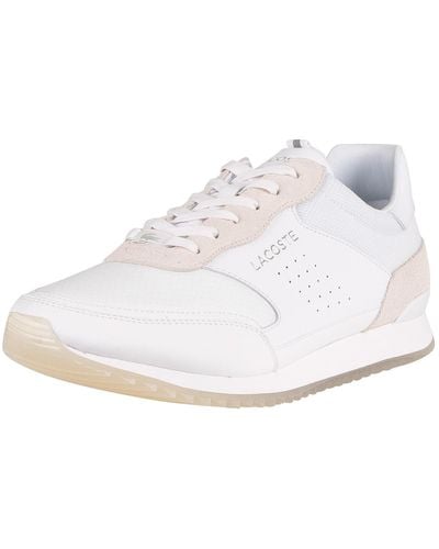 Lacoste Partner Luxe 0121 1qspsma Leather Trainers - White