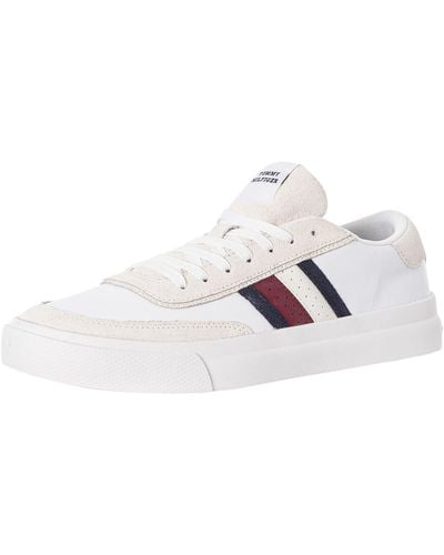 Tommy Hilfiger Cupset Leather Trainers - White