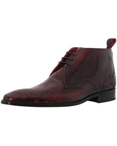 Jeffery West Polished Leather Detail Brogue Shoes - Brown
