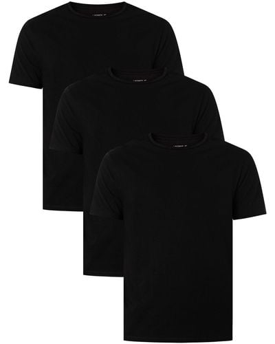 Lacoste 3 Pack Crew T-shirt - Black