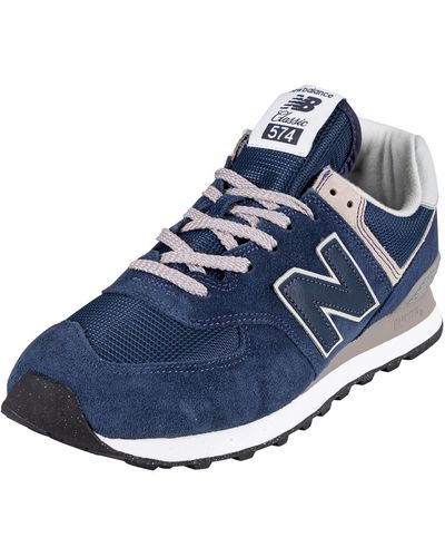 New Balance 574 Trainers Black in Blue for Men | Lyst