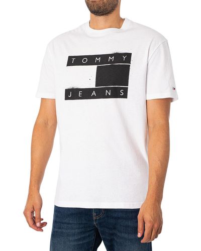 Tommy Hilfiger Classic Spray Flag T-shirt - White