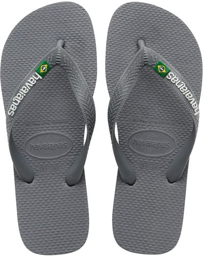 Havaianas Brasil Logo Flip Flops - Grey