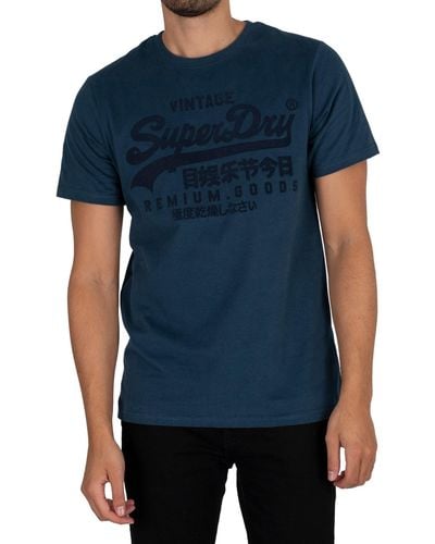 Superdry Vintage Logo Tonal T-shirt - Blue