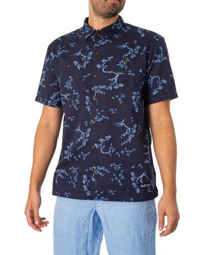Superdry Short Sleeved Beach Shirt - Blue