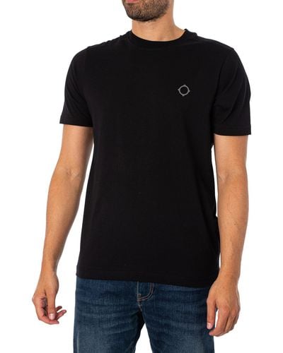 Ma Strum Oversized Back Logo Print T-shirt - Black