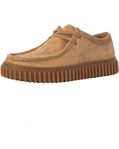 Clarks Torhill Lo Suede Shoes - Brown