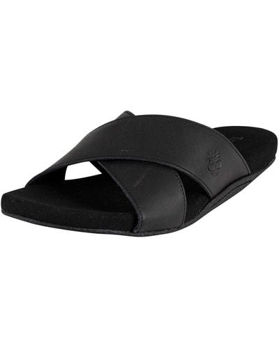 Timberland Seaton Bay Leather Sandals - Black