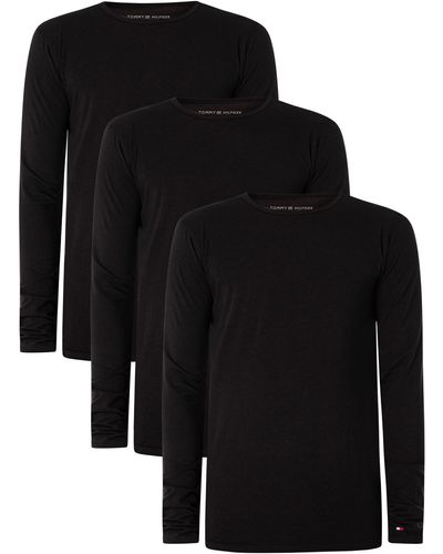 Tommy Hilfiger Long-sleeve T-shirt Pack Of 3 - Black