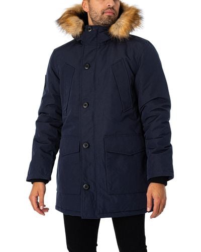 Men's Winter Hooded Faux Fur Lined Coats Jackets