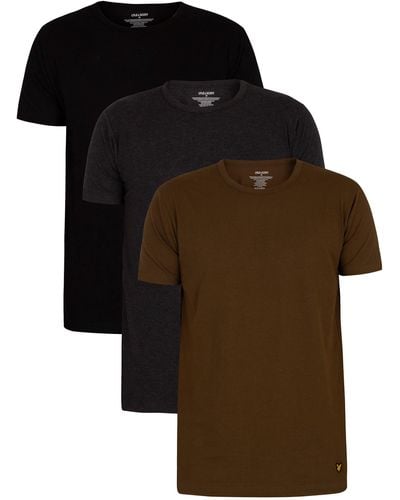 Lyle & Scott 3 Pack Lounge Maxwell T-shirt - Black