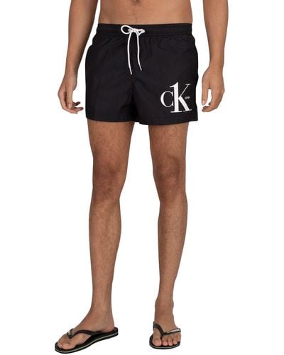 Calvin Klein Ck One Short Drawstring Swim Shorts - Black