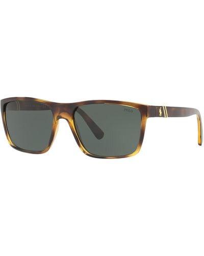 Polo Ralph Lauren Ph4133 Rectangle Sunglasses - Multicolour