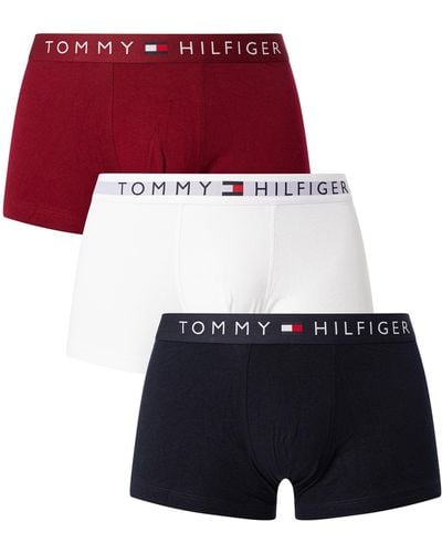 Tommy Hilfiger 3 Pack Original Trunks - Red