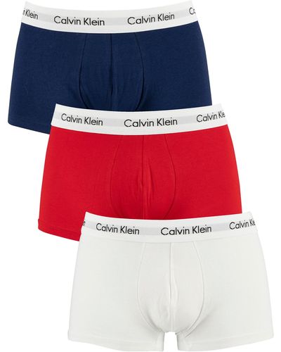 Calvin Klein 3 Pack Low Rise Trunks - White