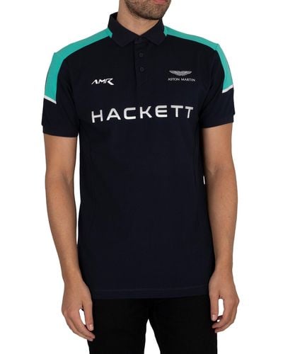 Hackett Aston Martin Racing Tour Polo Shirt - Blue