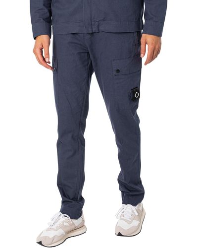 Ma Strum Tapered Cargo Trousers - Blue