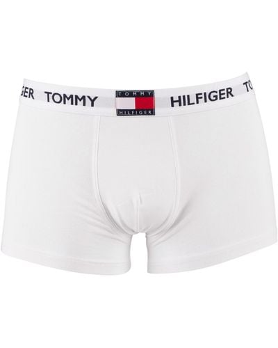 Tommy Hilfiger Flag Waistband Trunks - White