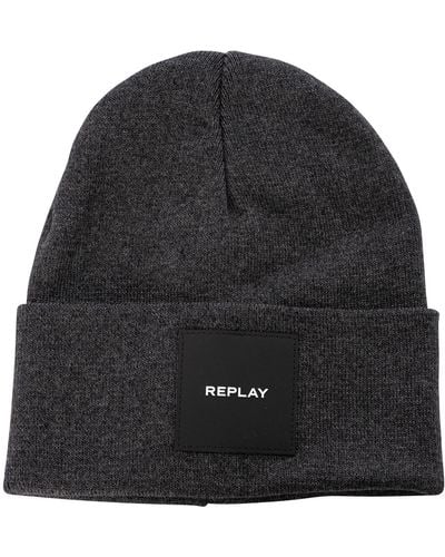 Replay Box Logo Beanie - Black
