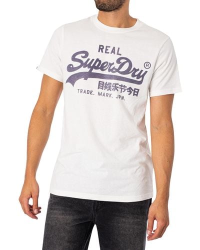 Superdry Mens Vintage Logo Tri T-Shirt  Superdry mens, Polo shirt design,  T shirt