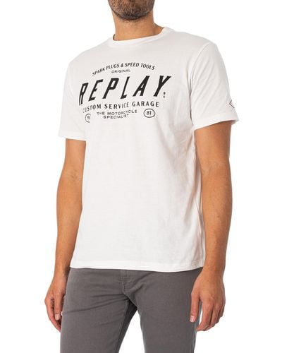 Replay Graphic T-shirt - White