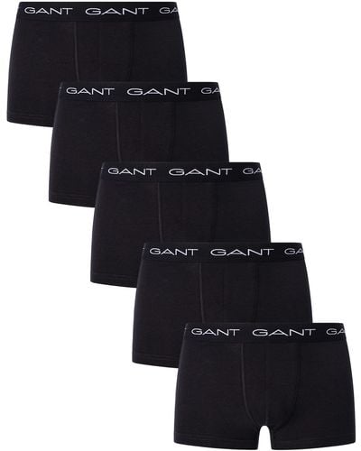 GANT 5 Pack Essentials Trunks - Black
