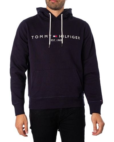 Tommy Hilfiger Core Logo Hoodie - Blue