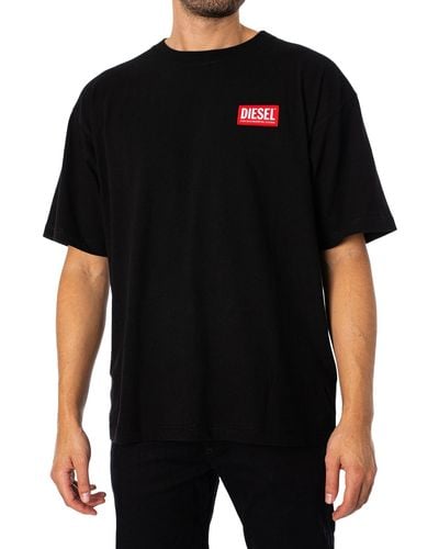 DIESEL T-Nlabel-L1 T-Shirt - Black