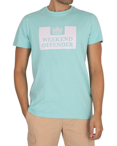 Weekend Offender Prison Graphic T-shirt - Blue