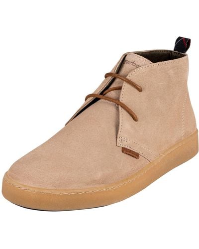 Barbour Yuma Suede Boots - Natural