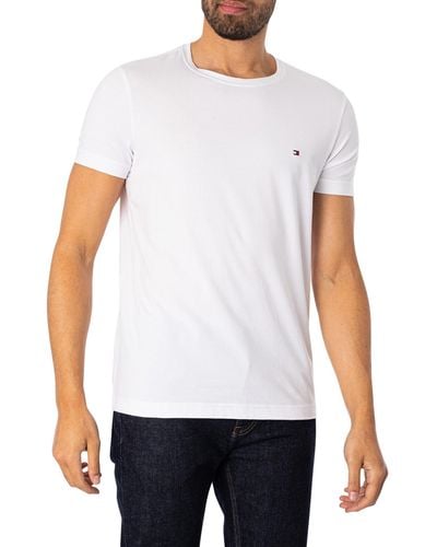 Tommy Hilfiger S Cn Tee Logo Um0um02916 S/s T-shirts - White