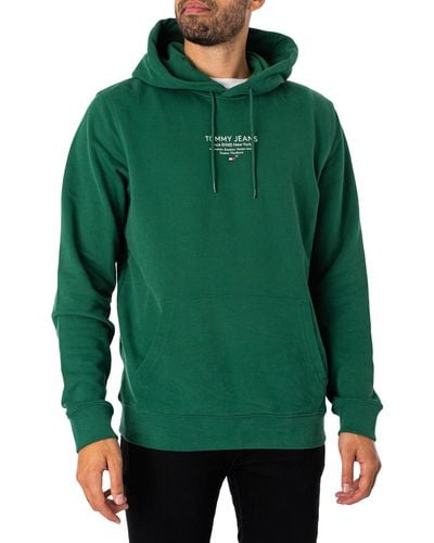 Tommy Hilfiger Regular Essential Graphic Pullover Hoodie - Green
