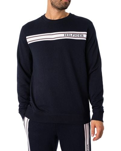 Tommy Hilfiger Lounge Brand Line Sweatshirt - Blue