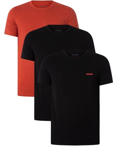 HUGO 3 Pack Lounge T-shirts - Black