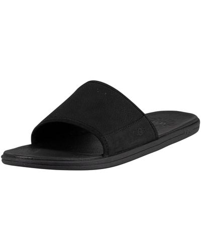 UGG Seaside Leather Sliders - Black