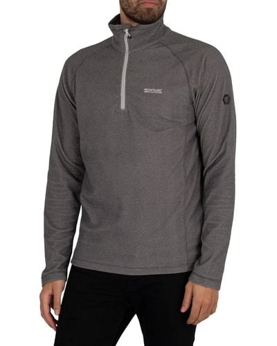 Regatta Montes Lightweight Half Zip Mini Stripe Sweatshirt - Grey