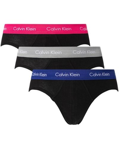 Calvin Klein 3 Pack Hip Briefs - Blue