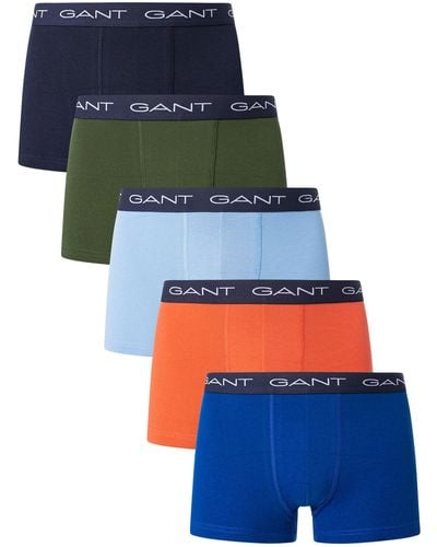 GANT 5 Pack Essentials Trunks - Blue