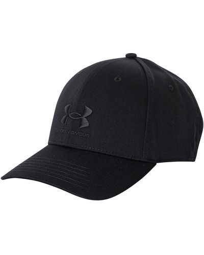 Under Armour Branded Lockup Adjustable S Sport Baseball Cap Hat Black/white - Blue