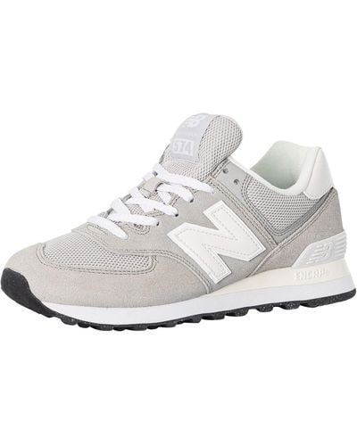 New Balance 574 Suede Sneakers - White