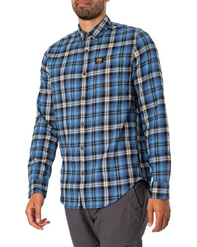 Superdry Cotton Lumberjack Shirt - Blue