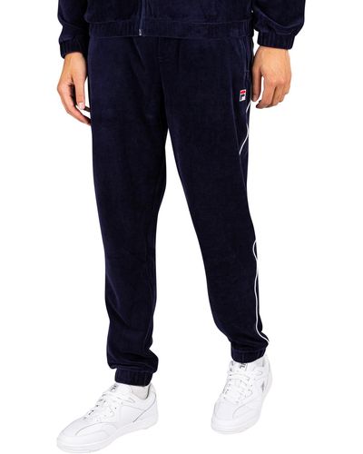 Fila Lewis Velour Sweatpants - Blue