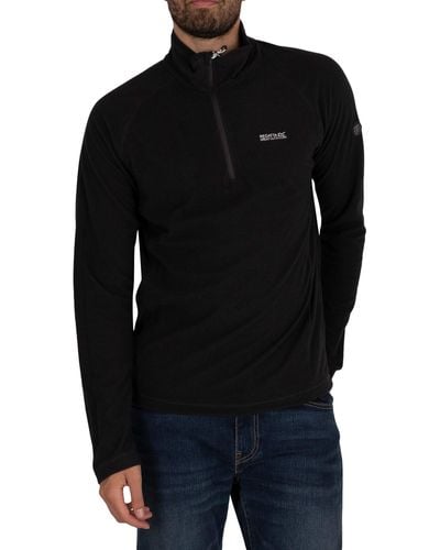 Regatta Montes Lightweight Half Zip Mini Stripe Sweatshirt - Black