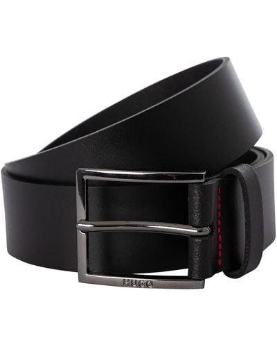 HUGO Geek Leather Belt - Black