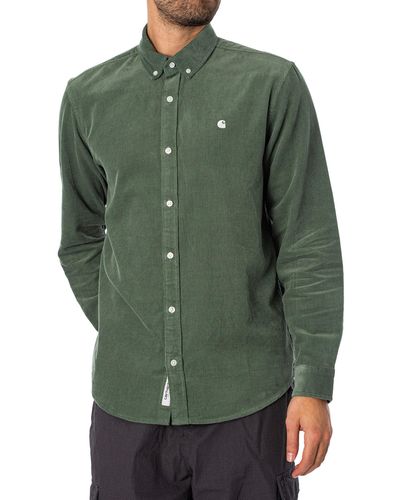 Carhartt Madison Fine Cord Shirt - Green
