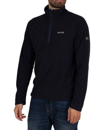 Regatta Montes Lightweight Half Zip Mini Stripe Sweatshirt - Blue