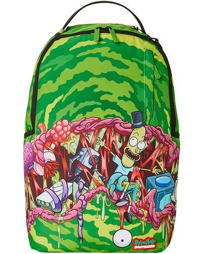 Sprayground Rick & Morty Split Guts Backpack - Green